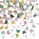 100Pcs Alloy Enamel Pendants