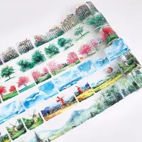 6 Rolls 6 Colors PET Self-Adhesive Paper Decorative Stickers