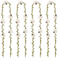 4Pcs Polyester & Linen Flower Rattan Straw Hat Bands