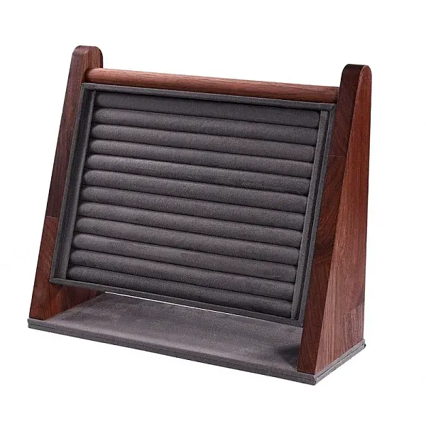 Walnut Wood Ring Display Stand
