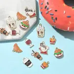 16Pcs 8 Styles Alloy Enamel Pendants