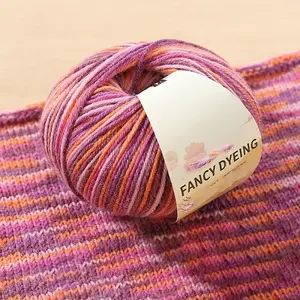 Wool Rainbow Segment Dyed Knitting Yarn