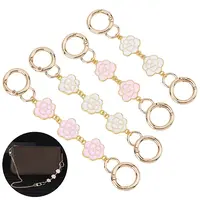 2 Sets 2 Style Alloy Enamel Flower Link Bag Strap Extenders