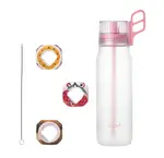 SCENT AIR HYDRATION Láhev Falco 650 ml růžová Sportovní láhev s brčkem