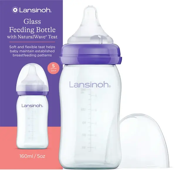 Lansinoh Sklenená dojčenská fľaša 160ml