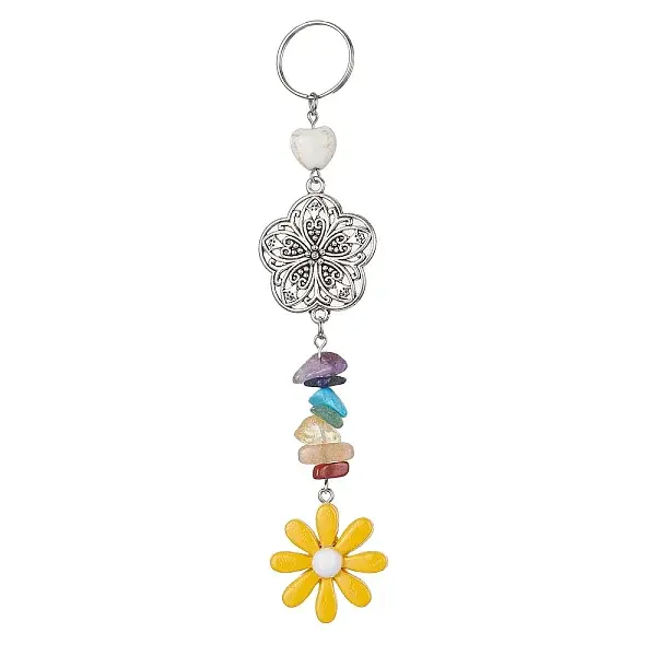 Flower Resin Keychains