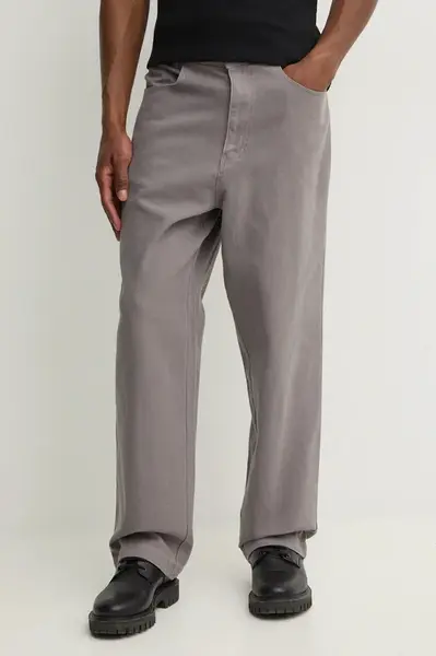 Bavlněné kalhoty Zoo York šedá barva, jednoduché, 60010001