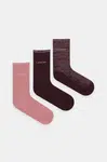 Ponožky Calvin Klein 3-pack dámské, růžová barva, 701229443