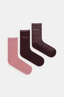 Ponožky Calvin Klein 3-pack dámské, růžová barva, 701229443