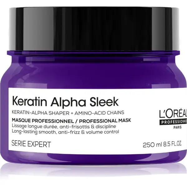 L’Oréal Professionnel Serie Expert Keratin Alpha Sleek vyživující maska pro hladký vzhled vlasů 250 ml