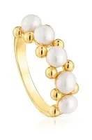 Pozlacený stříbrný prsten Tous 12