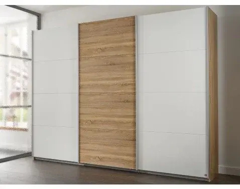 Šatníková skriňa Kulmbach, dub sonoma / biela%