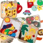 Senzorická plstená manipulatívna knižka 3D pre deti – žirafa