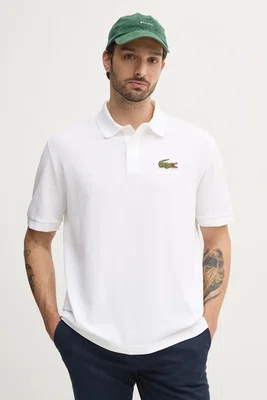Bavlněné polo tričko Lacoste béžová barva, s aplikací, PH2751