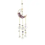 Natural Amethyst Chips Moon Pendant Decorations