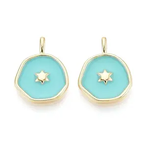 Brass Enamel Pendants