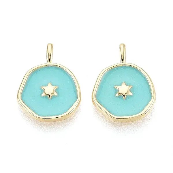 Brass Enamel Pendants