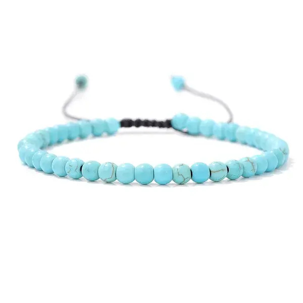 Adjustable Women's Turquoise Beaded Bracelet