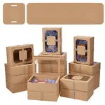 12Pcs Rectangle Foldable Kraft Paper Cake Box