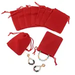20Pcs Rectangle Velvet Drawstring Pouches