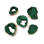 Dyed Natural Druzy Agate Slice Nuggets Links Connector Charms