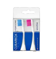 Curaprox Náhradní hlavice hydrosonického kartáčku Sensitive modrá/růžová 2 ks