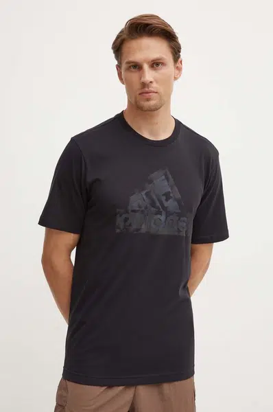Bavlněné tričko adidas Future Icons černá barva, s aplikací, IW2652