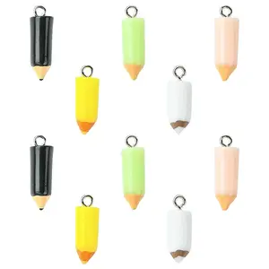 15Pcs 5 Colors Resin Pendants