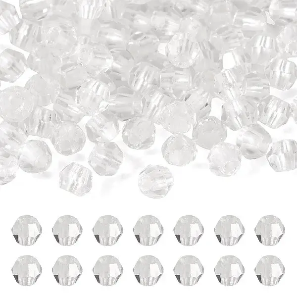2Bags 200Pcs Transparent Glass Beads
