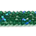 Transparent Electroplate Glass Beads Strands