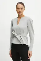 Halenka Karl Lagerfeld dámská, šedá barva, hladká, A1W20047