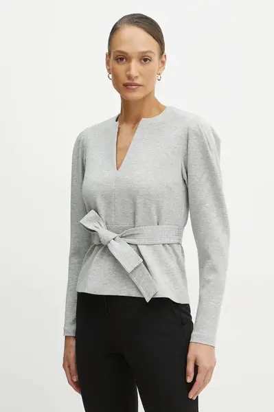 Halenka Karl Lagerfeld dámská, šedá barva, hladká, A1W20047