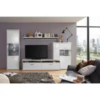 Livetastic OBÝVACÍ STĚNA, šedá, barvy stříbra, bílá