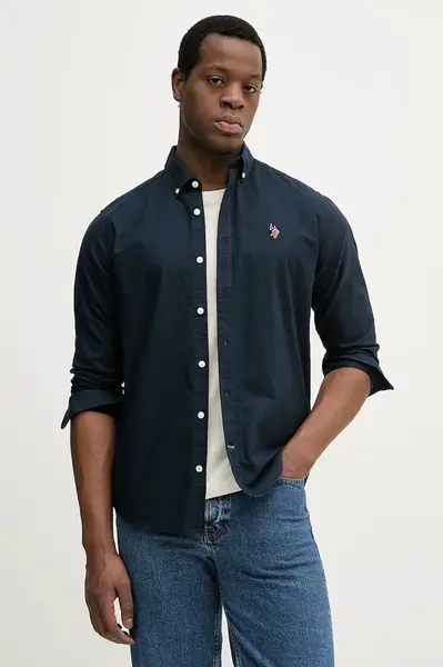 Bavlněná košile U.S. Polo Assn. PEACHED OXFORD LS