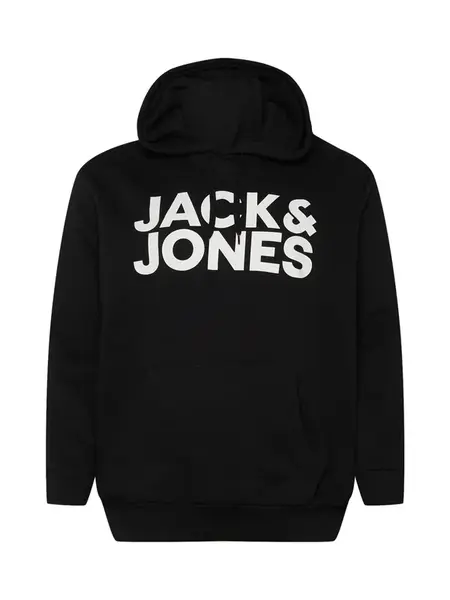 Jack & Jones Plus Sveter 'Ecorp'  čierna / biela
