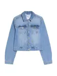 Bershka Prechodná bunda  modrá denim