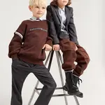 Dětská vlněná čepice Emporio Armani hnědá barva, 404707 4F490