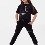 Dětské bavlněné tričko Dkny x DC Comics černá barva