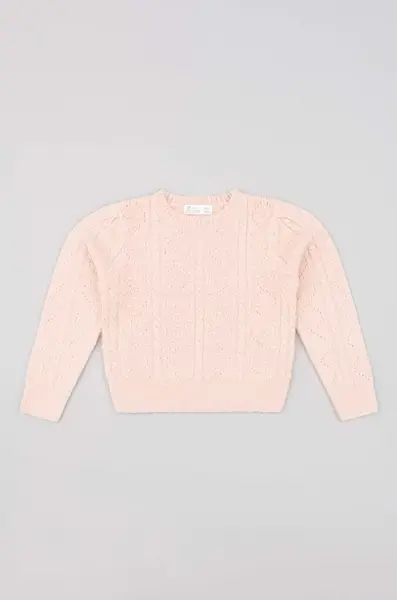 Dětský svetr zippy růžová barva, lehký