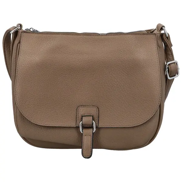 Trendy dámská koženková crossbody kabelka Grácie, khaki