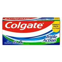 COLGATE Zubní pasta Triple Action 2 x 75 ml