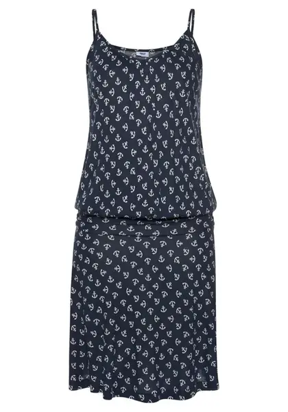 BEACH TIME Plážové šaty  tmavomodrá