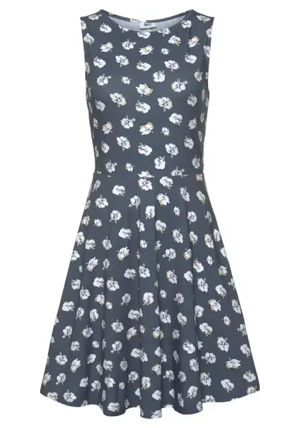 BEACH TIME Letné šaty  dymovo modrá