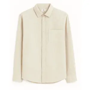 CELIO DAFLIX Pánska ľanová košeľa, béžová, veľkosť