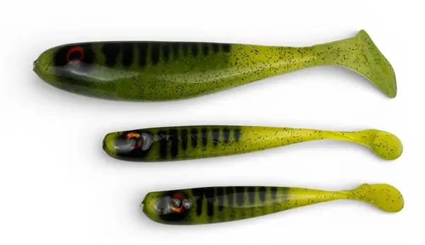 Yaccuza gumová nástraha hand made killer airbrush green tiger - 10 cm 8 g 3 ks