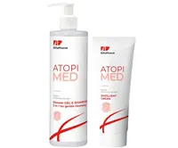 Sprchový gel a šampon pro atopickou a velmi suchou pokožku Elfa Pharm Atopi Med 400 ml + krém 75 ml zdarma + dárek zdarma