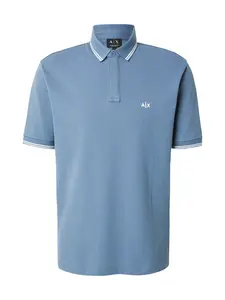 ARMANI EXCHANGE Tričko  zafírová / biela