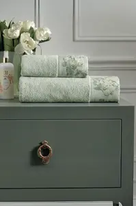 Dárková sada ručník a osuška NOSTALGIA, 2 ks Světle zelená