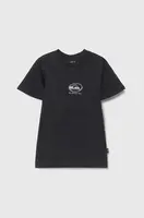 Dětské bavlněné tričko Quiksilver CHROME LOGO černá barva, s potiskem