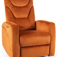 SIGNAL Relaxační polohovací křeslo KRONOS VELVET oranžové